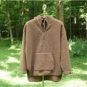 Old Navy Camel Tan Wubby Fleece Pullover Hoodie